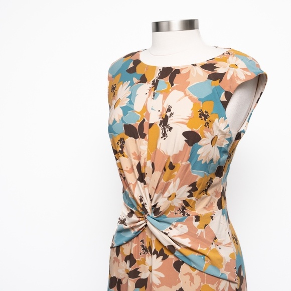 Lauren Ralph Lauren Floral Twist Front Jersey Dress - Picture 11 of 15